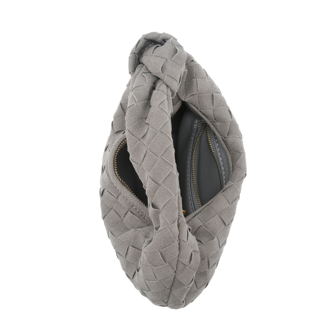 Gewebte Handtasche mit Knotendetail