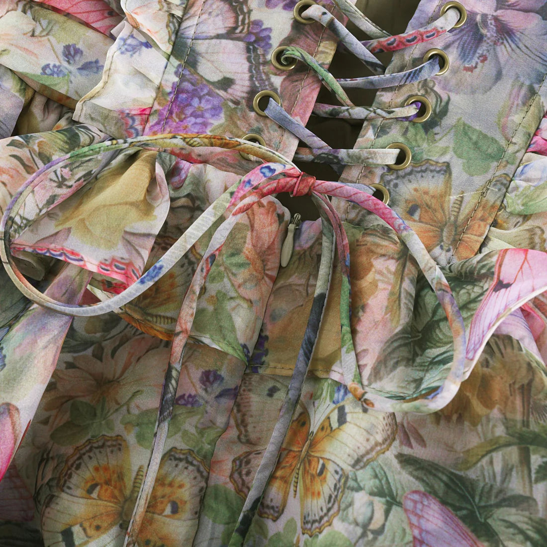 Verspieltes Rüschen-Minikleid "Blumenpracht"